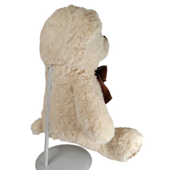 Teddy Bear 16" Plush Cream Brown Bow Stuffed Animal Dan Dee Collector’s Choice - Picture 13 of 16
